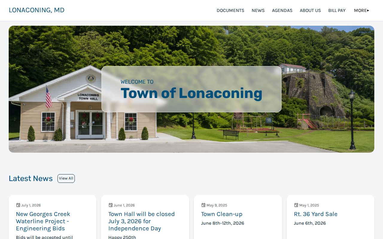 Allegany County traffic warrant records context from a municipal contact page